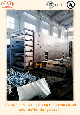 Tipo contínuo mandioca Mesh Belt Dryer do túnel do transporte nos gêneros alimentícios instudry